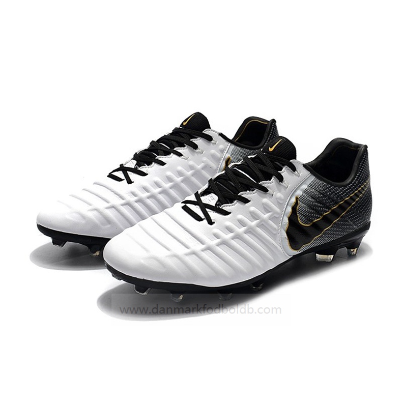 Nike Tiempo Legend 7 Elite FG Fodboldstøvler Herre – Sort hvid Guld
